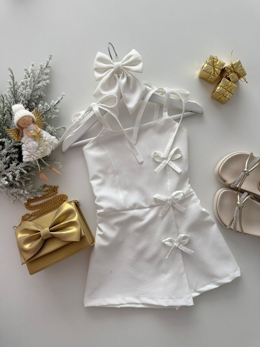 Macaquinho Stefane Off White - Dondokinha Kids