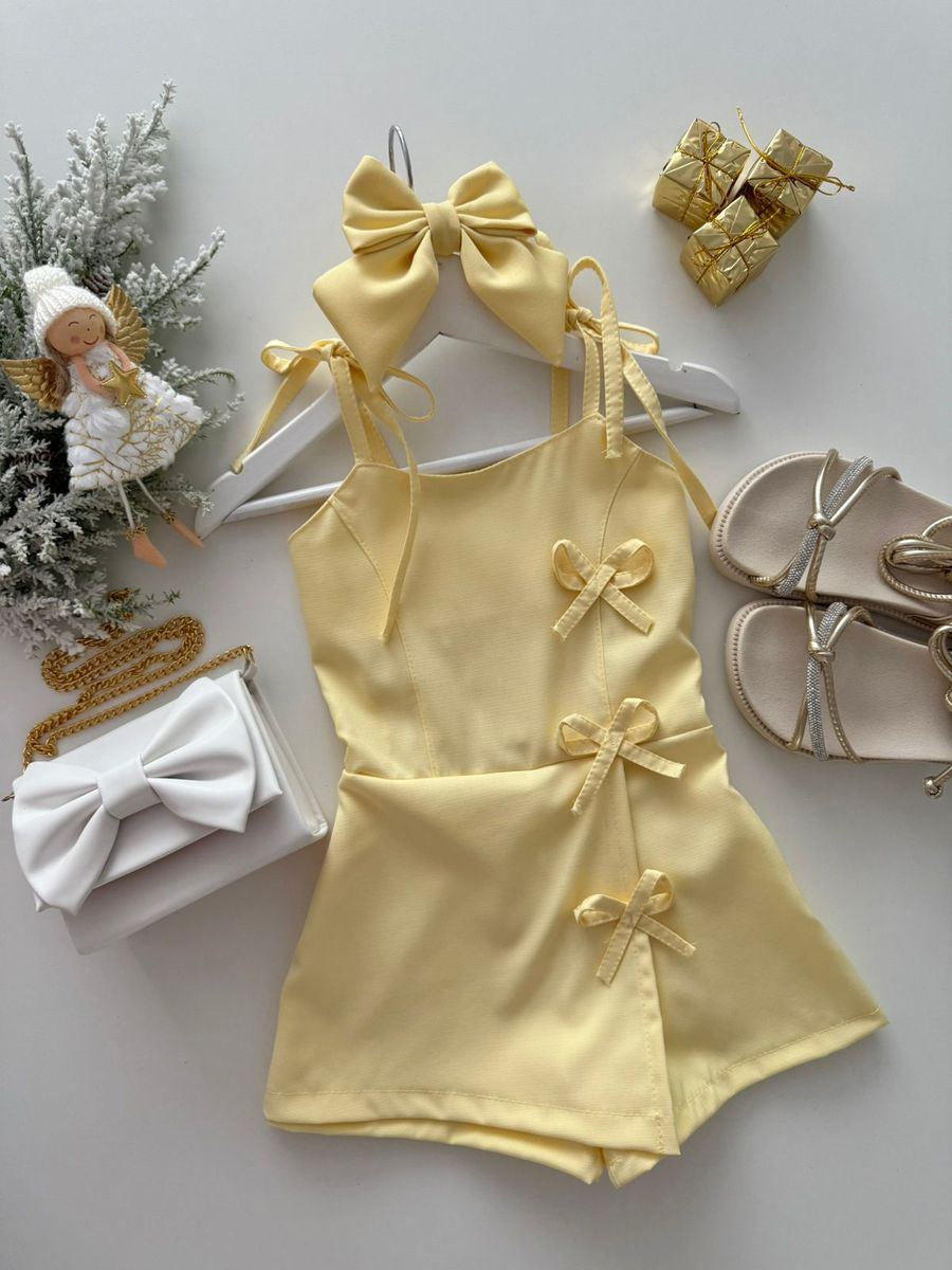 Macaquinho Stefane Amarelo - Dondokinha Kids