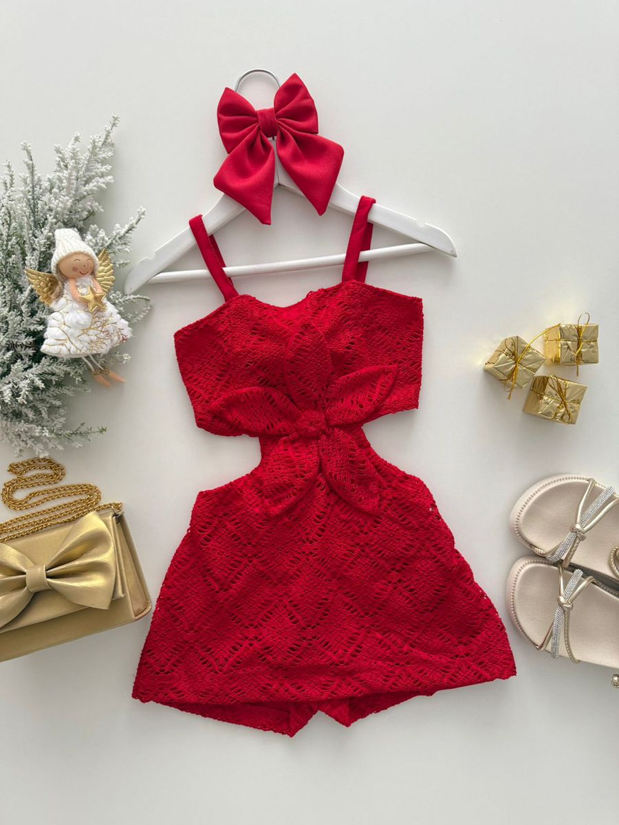 Macaquinho Gabriela Vermelho - Dondokinha Kids