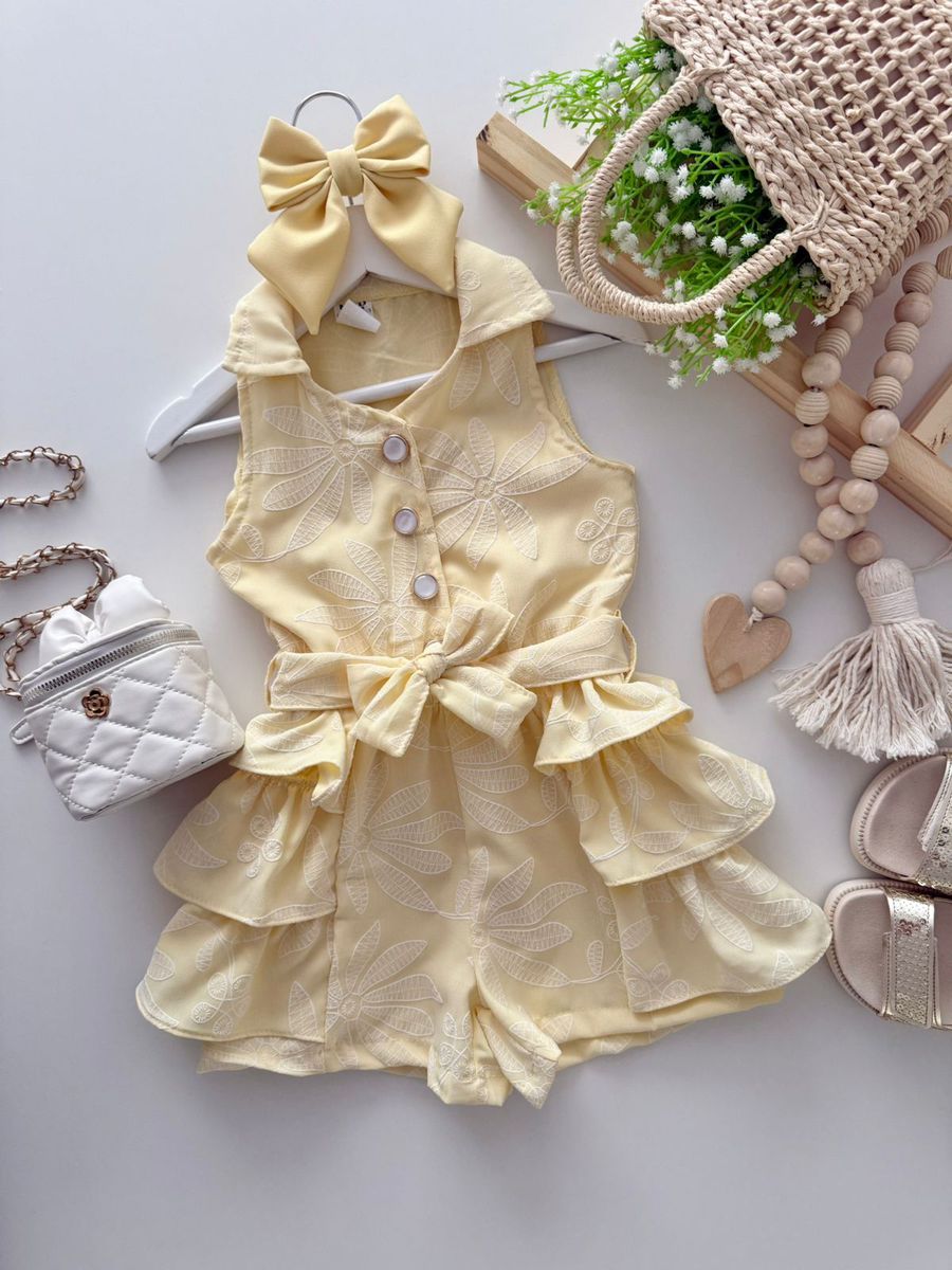 Macaquinho Sara Amarelo - Dondokinha Kids