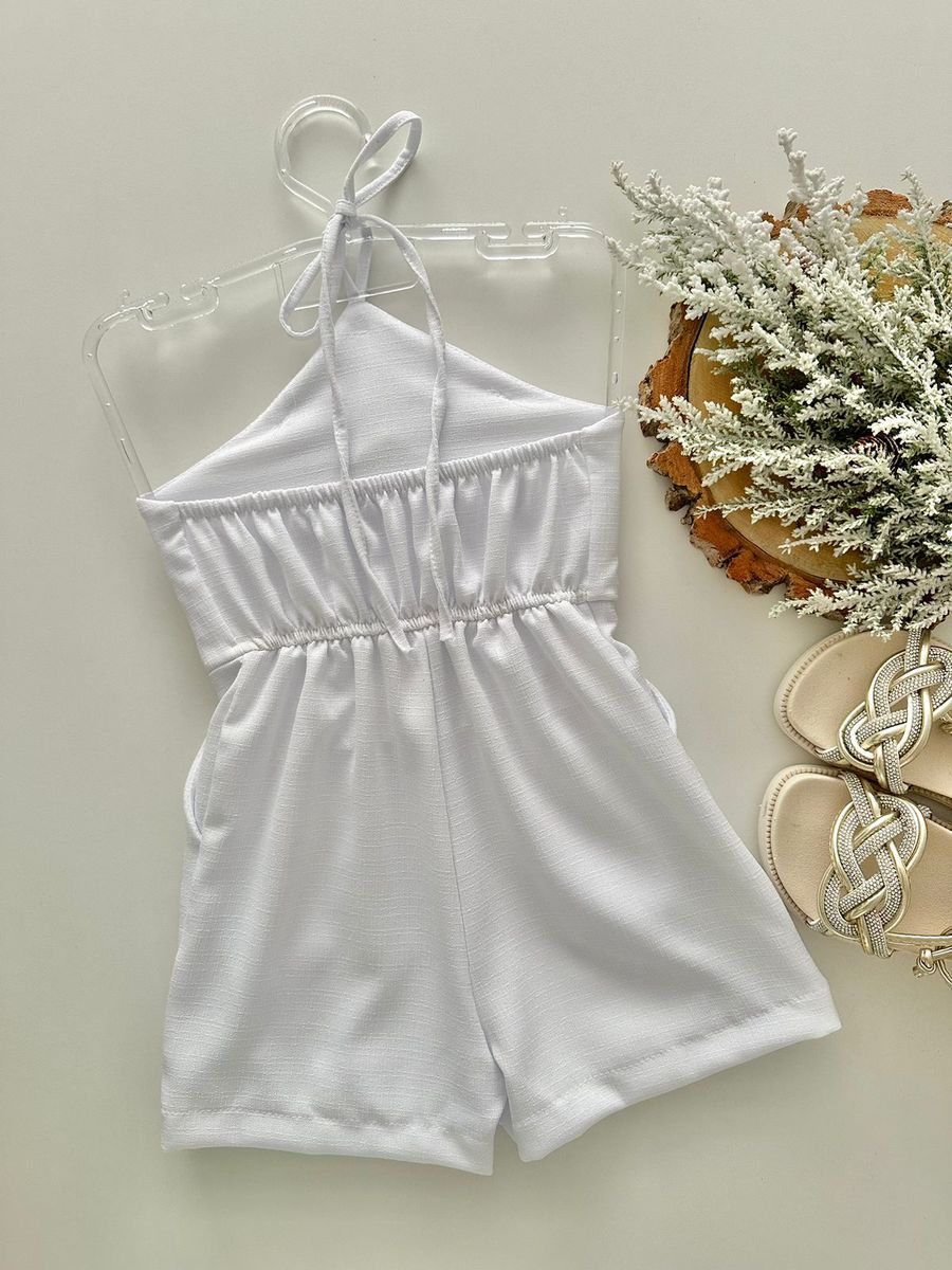 Macaquinho Flor Branco 