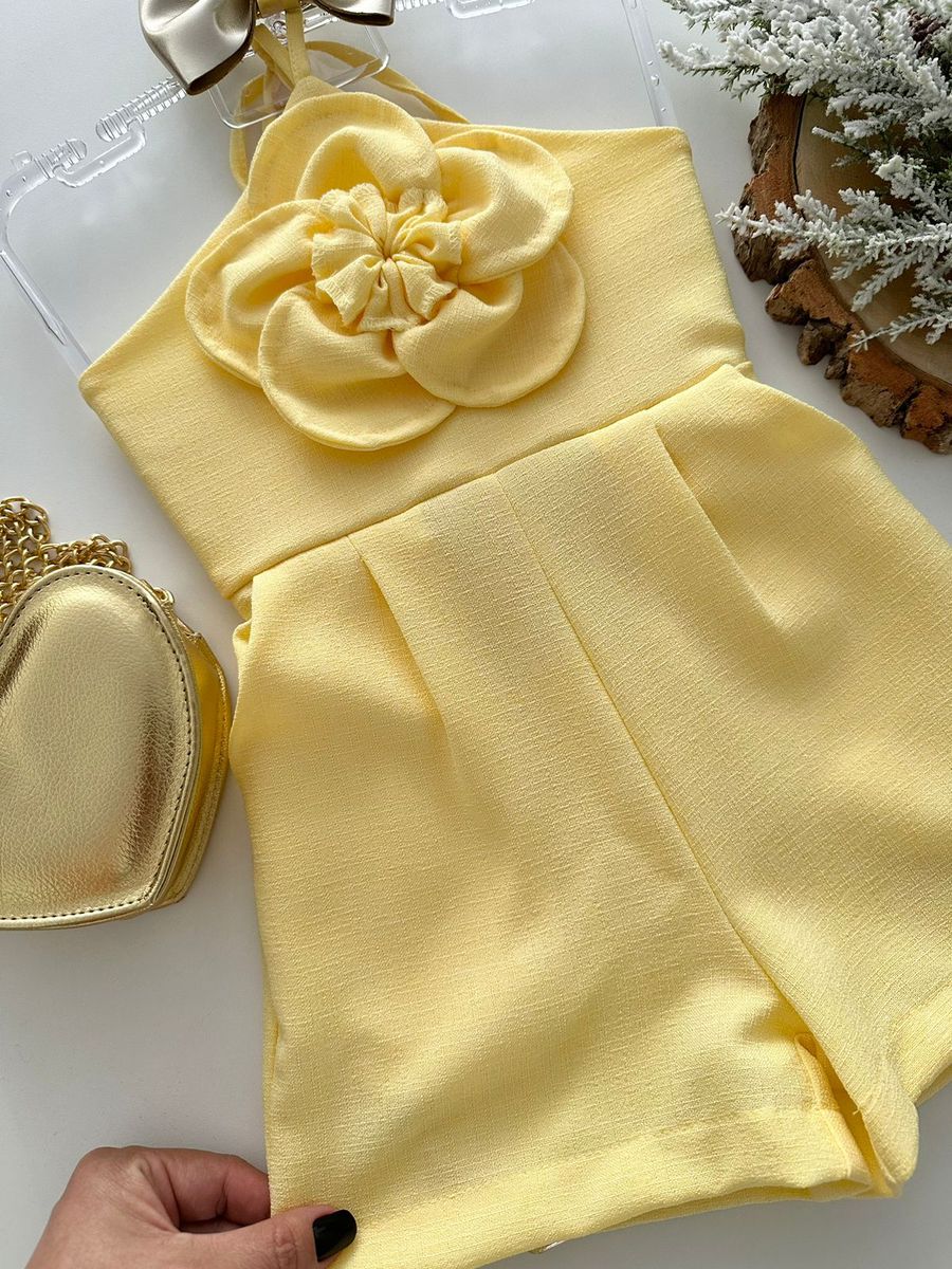 Macaquinho Flor Amarelo 