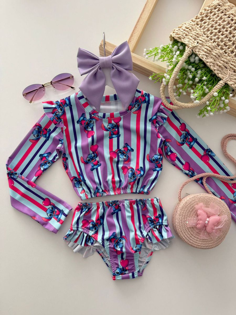 Biquíni Stitch Listra - Dondokinha Kids