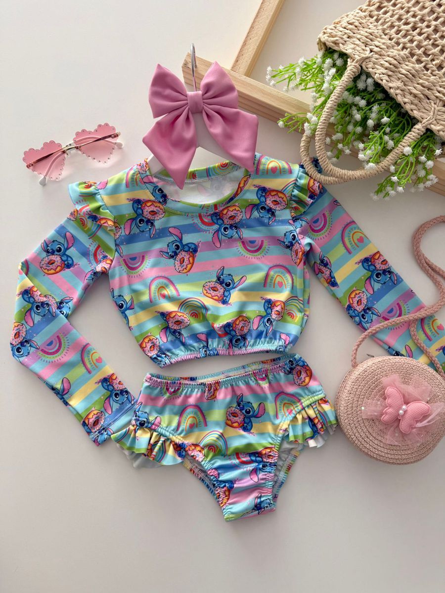 Biquíni Stitch Donuts - Dondokinha Kids