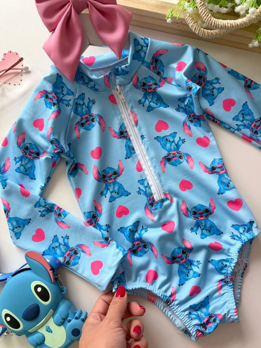 Maiô Stitch Azul
