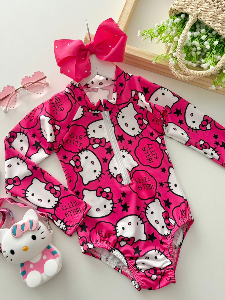 Maiô Hello Kitty Pink