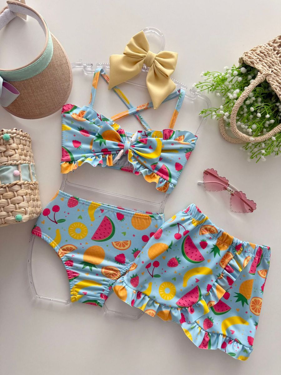 Biquíni Com Saída Melancia Azul