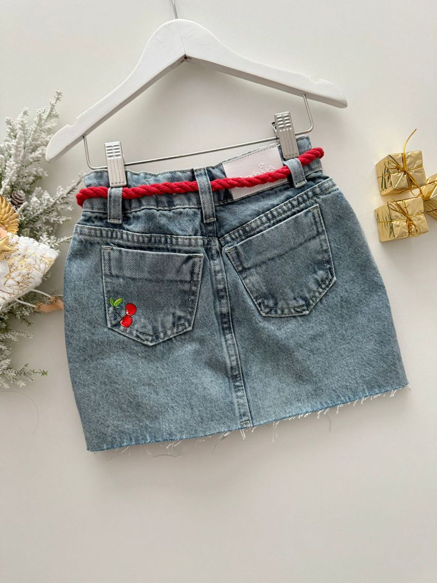 Saia Cerejinha JEANS