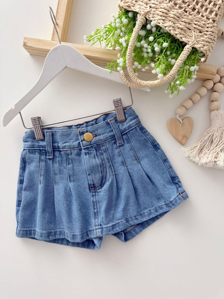 Short Saia Jeans Tradicional - Dondokinha Kids