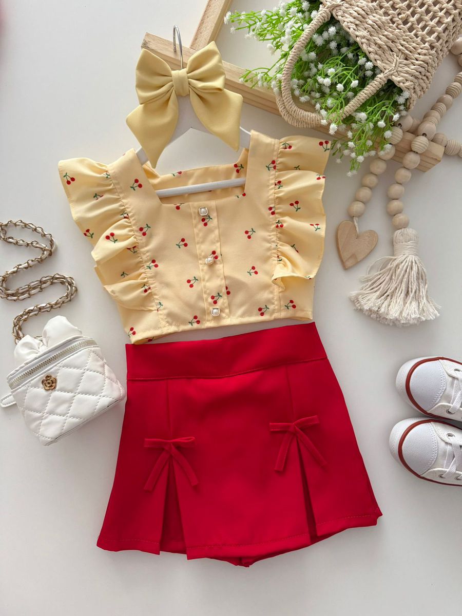 Short Saia Amora Vermelho