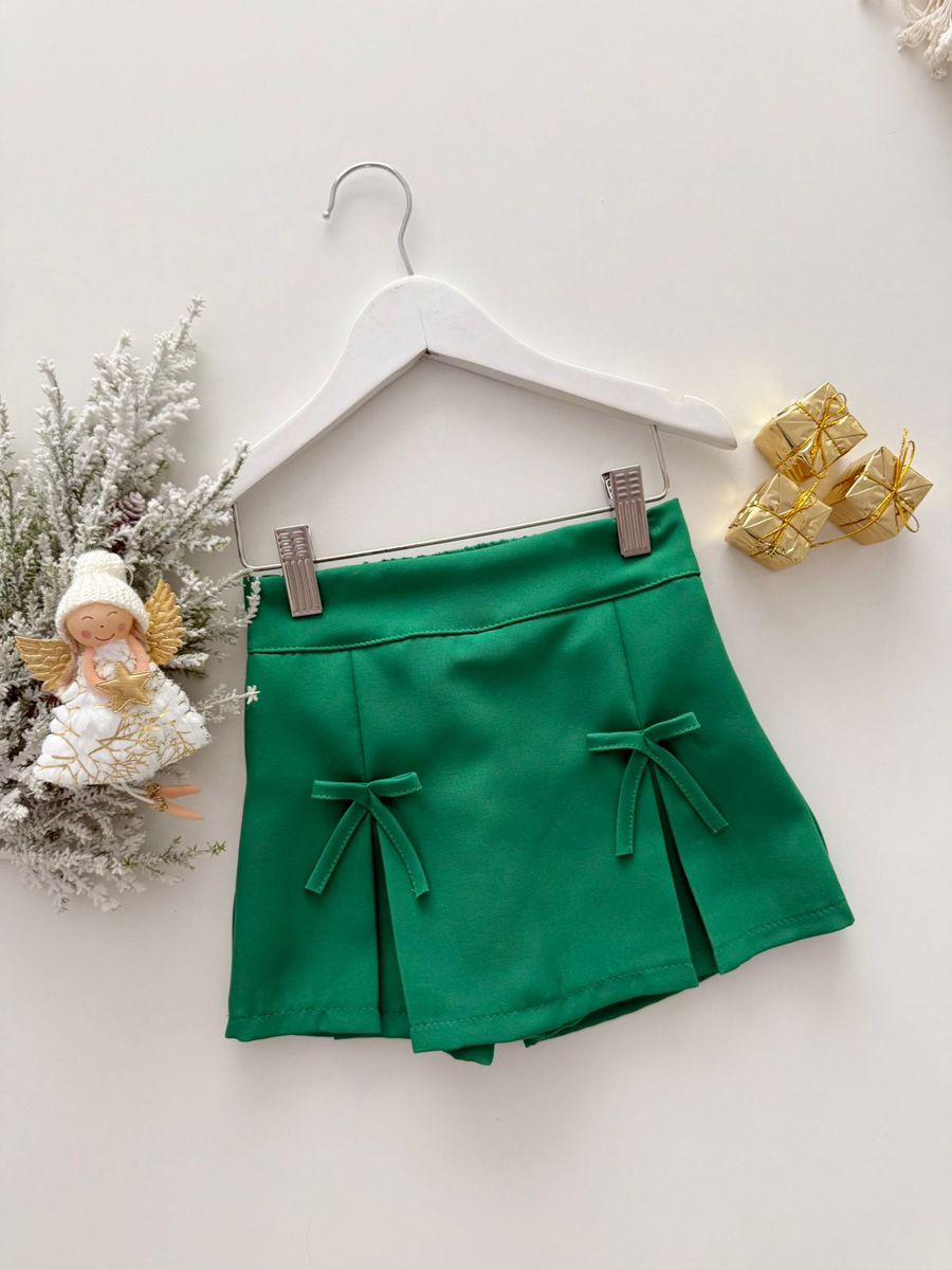 Short Saia Amoraa Verde - Dondokinha Kids