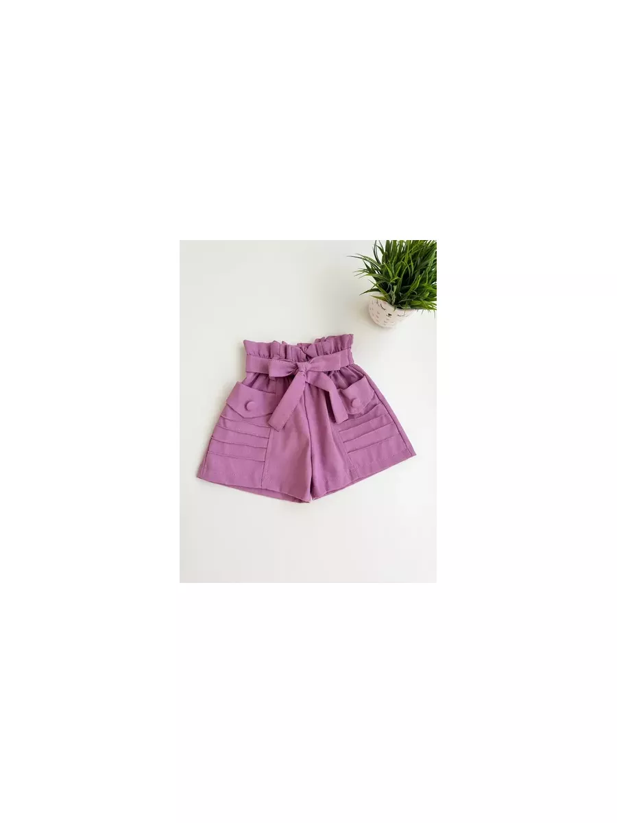 Short Linho Lilás - Dondokinha Kids