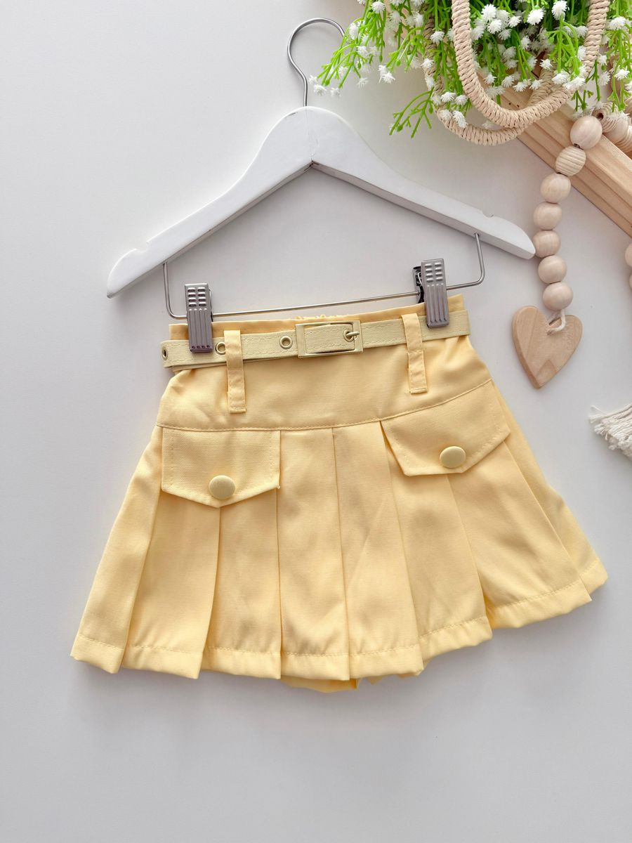 Short Saia Giovana Amarelo