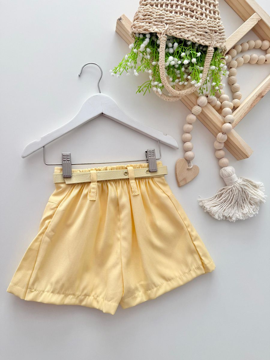Short Saia Giovana Amarelo