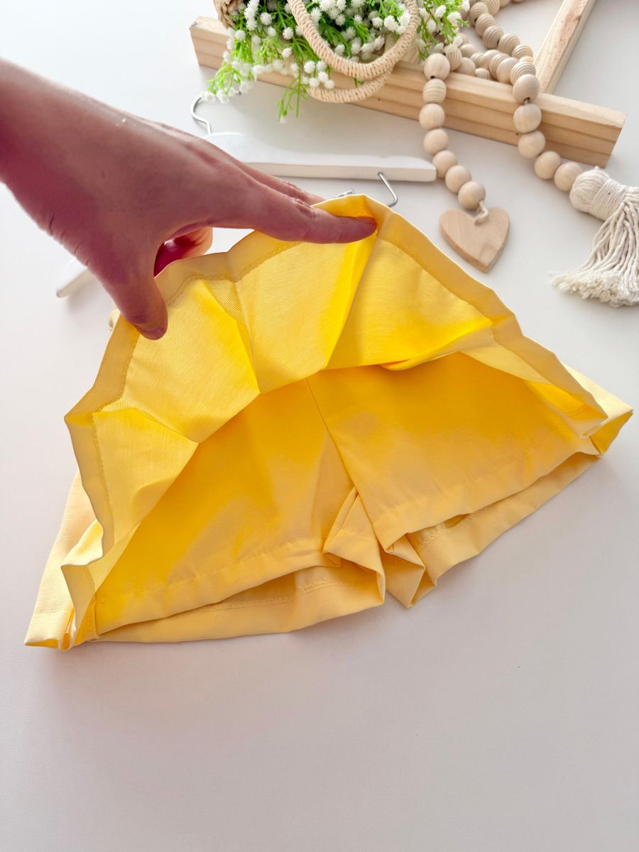 Short Saia Giovana Amarelo