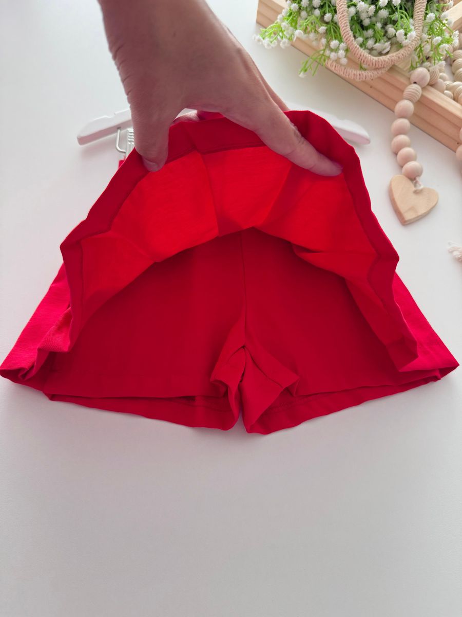 Short Saia Giovana Vermelho