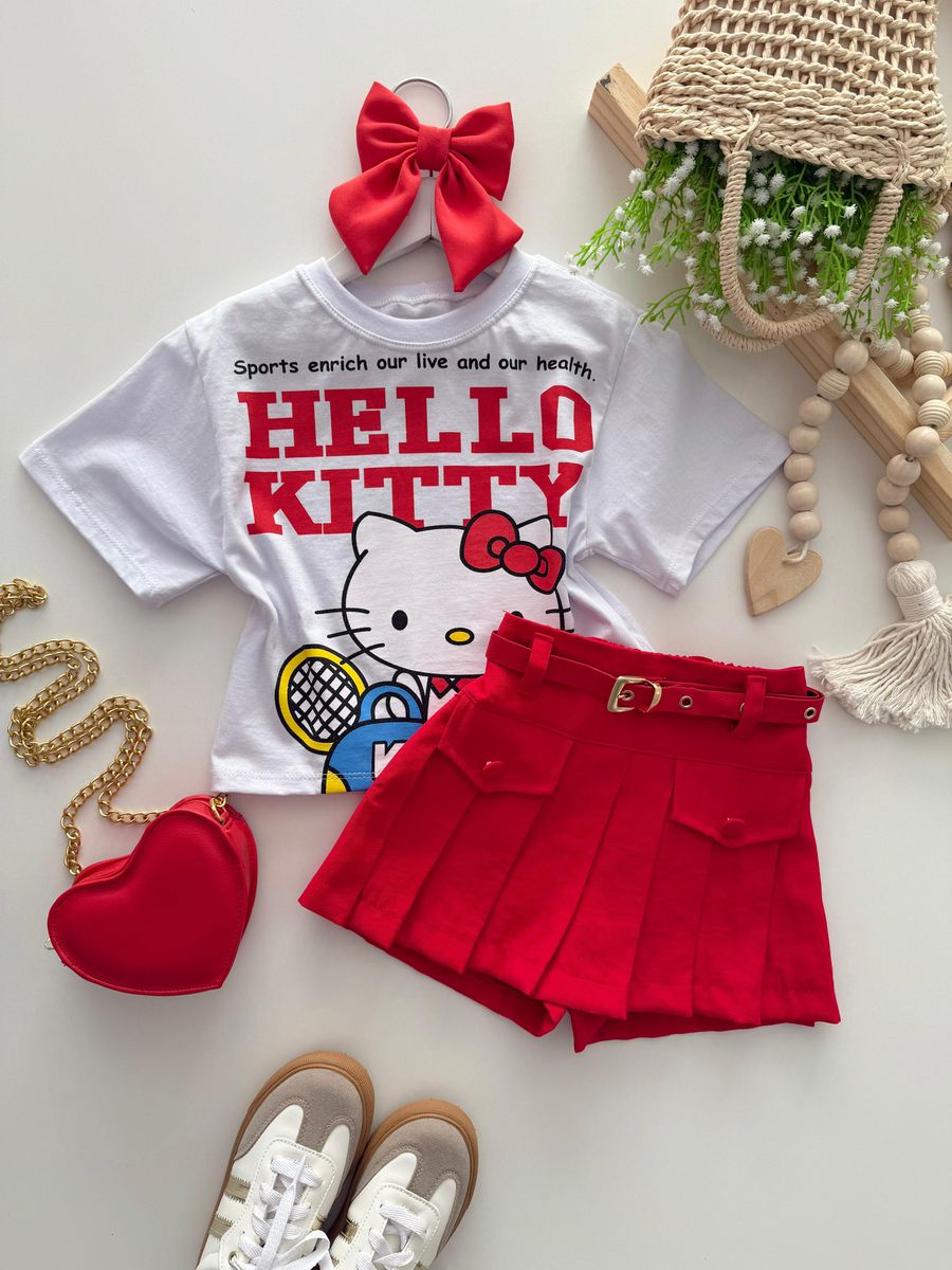 Short Saia Giovana Vermelho