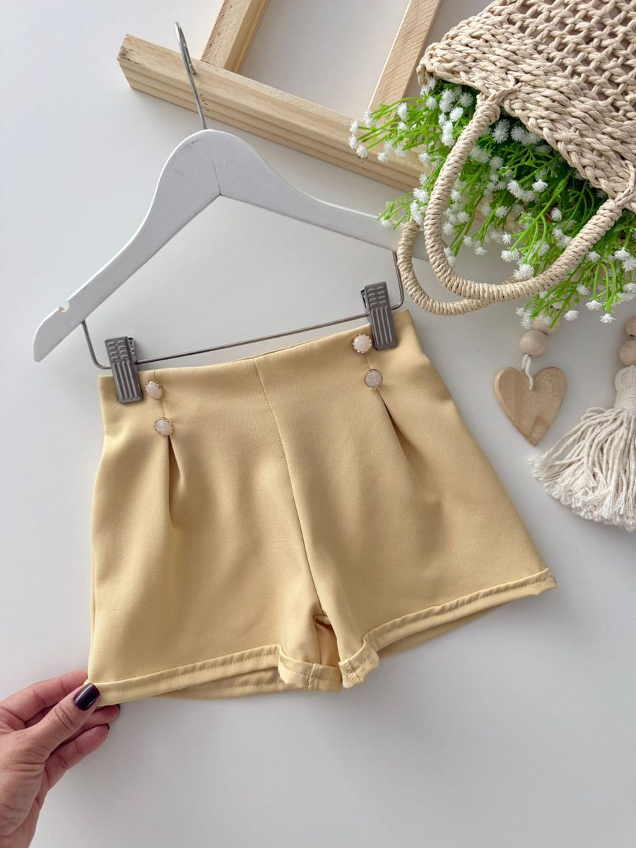 Short Maisa Amarelo - Dondokinha Kids
