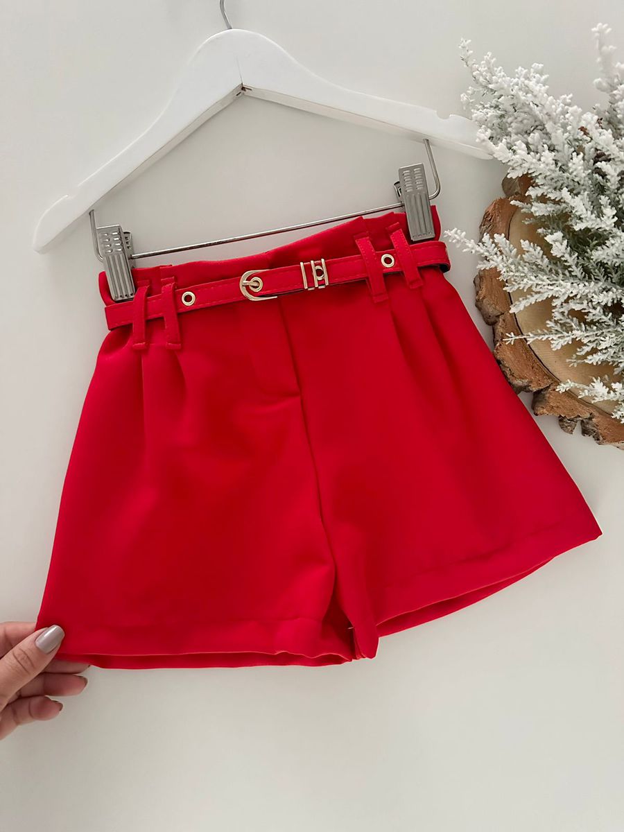 Short Natasha Vermelho - Dondokinha Kids