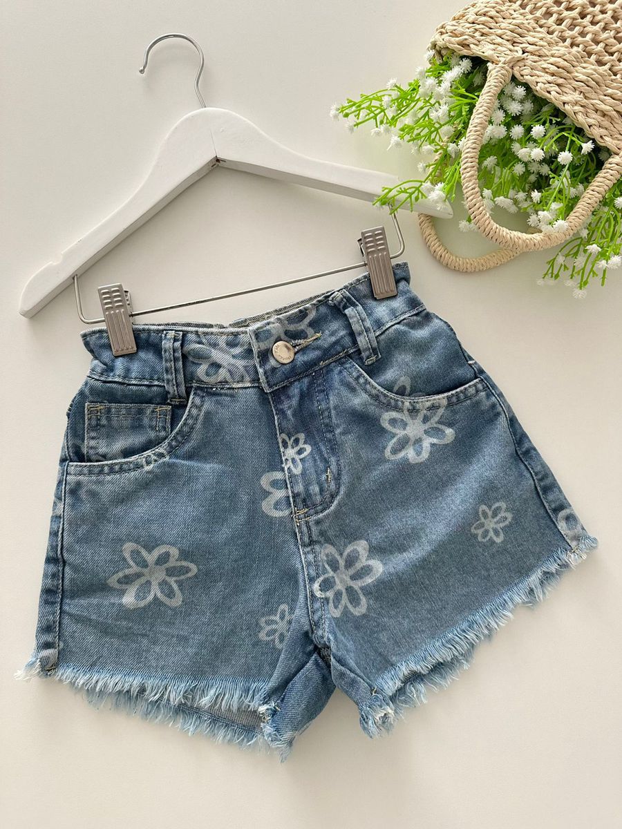 Short Jeans Flores - Dondokinha Kids