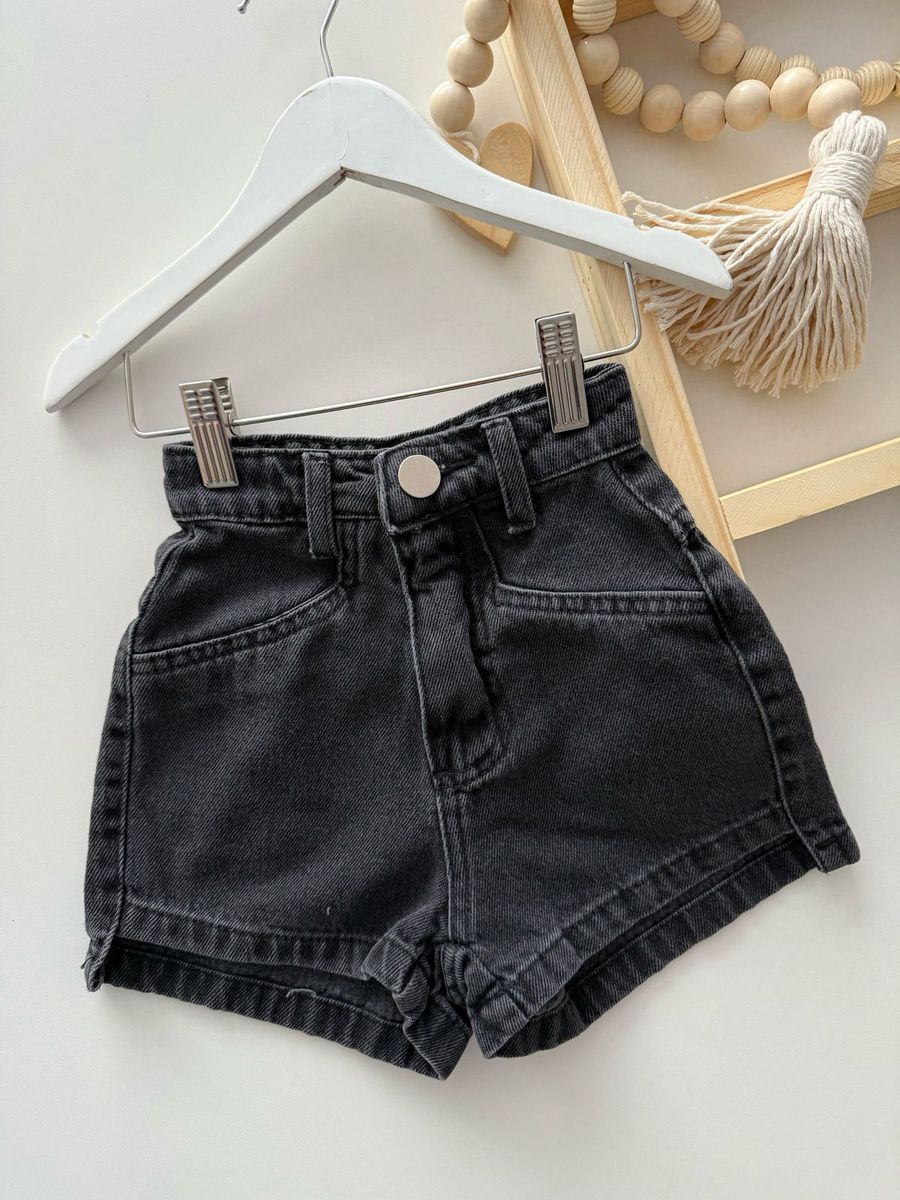 Short Jeans Preto - Dondokinha Kids