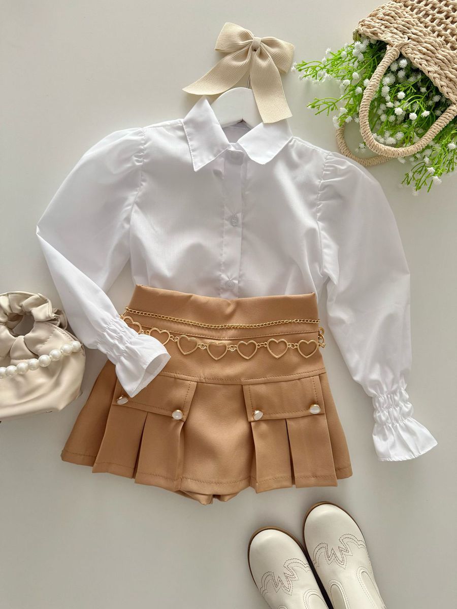 Short Saia Madu Capuccino