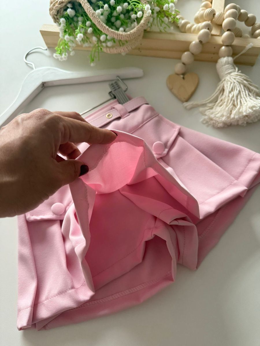 Short Saia Giovana Rosa 