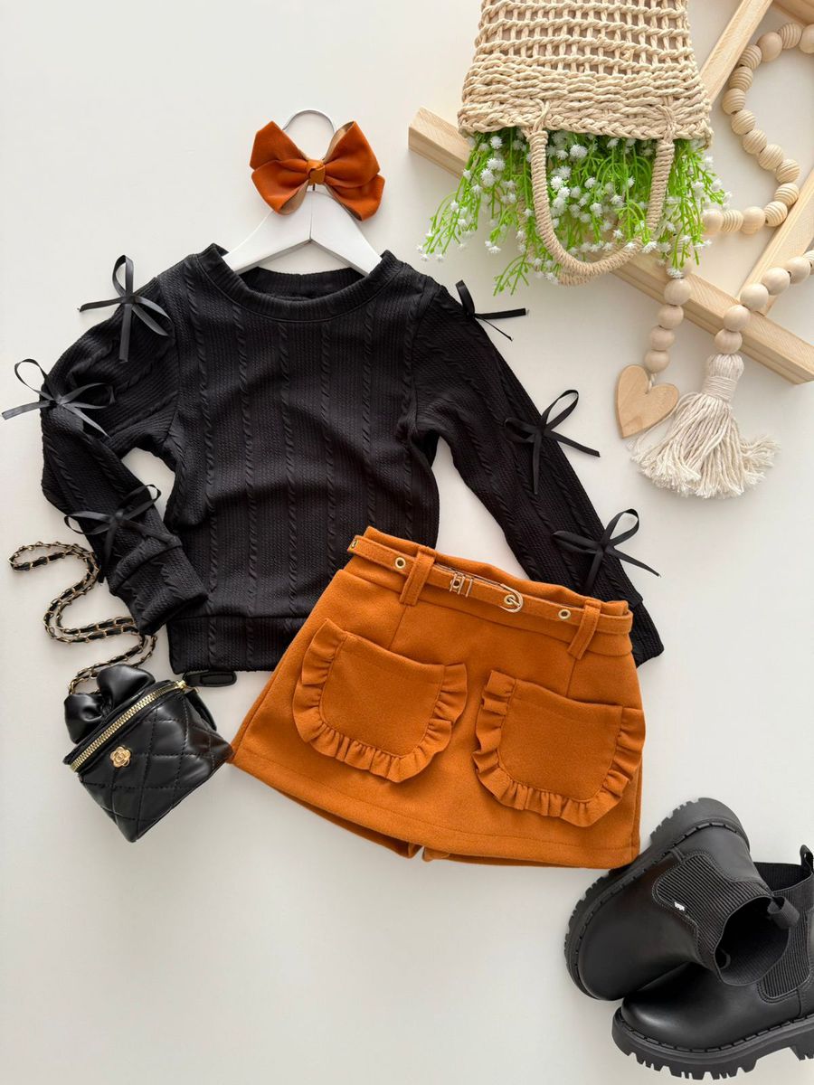 Short Saia Lorena Caramelo 