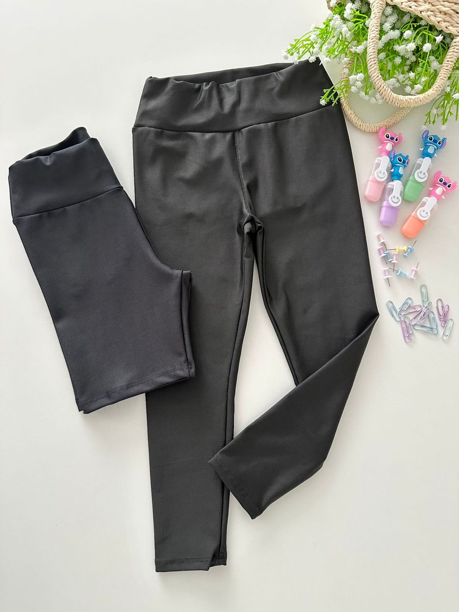 Kit Escolar Legging e Bermuda Preta - Dondokinha Kids