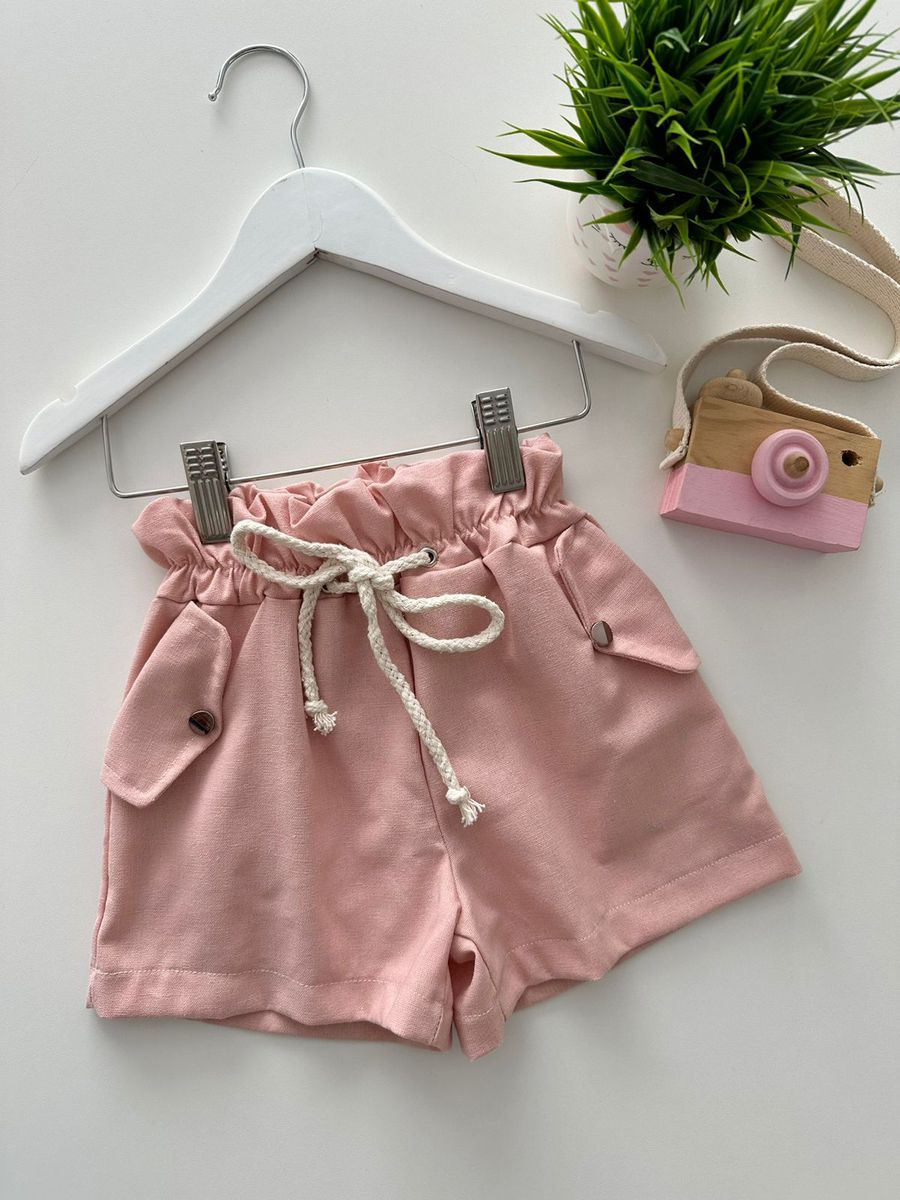 Short Sabrina Rosa Bebe - Dondokinha Kids