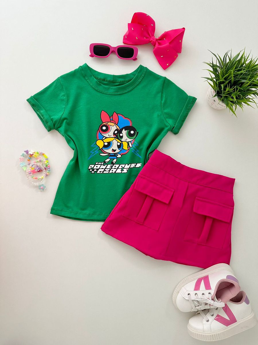 T-Shirt Superpoderosas Verde 