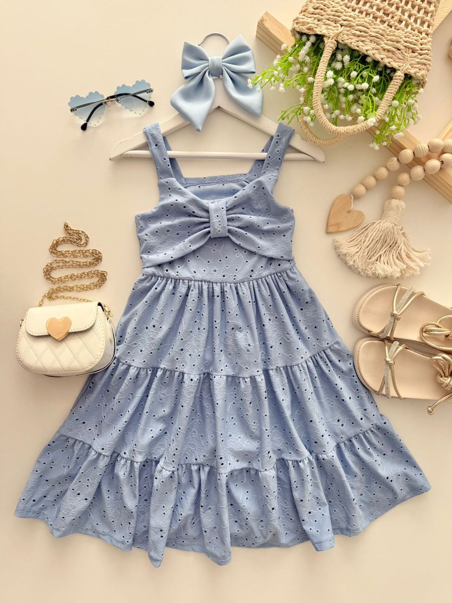 Vestido Camila Azul - Dondokinha Kids