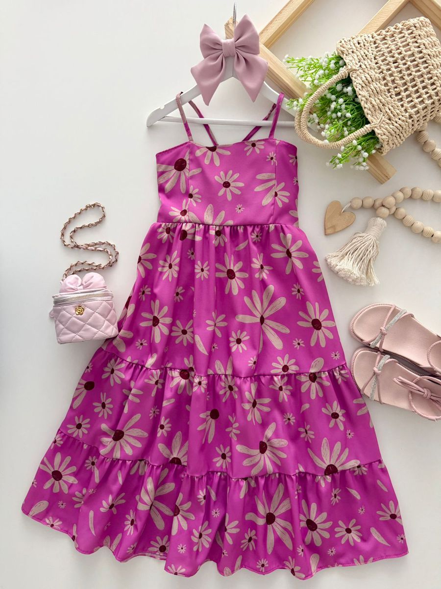 Vestido Júlia Fúcsia - Dondokinha Kids