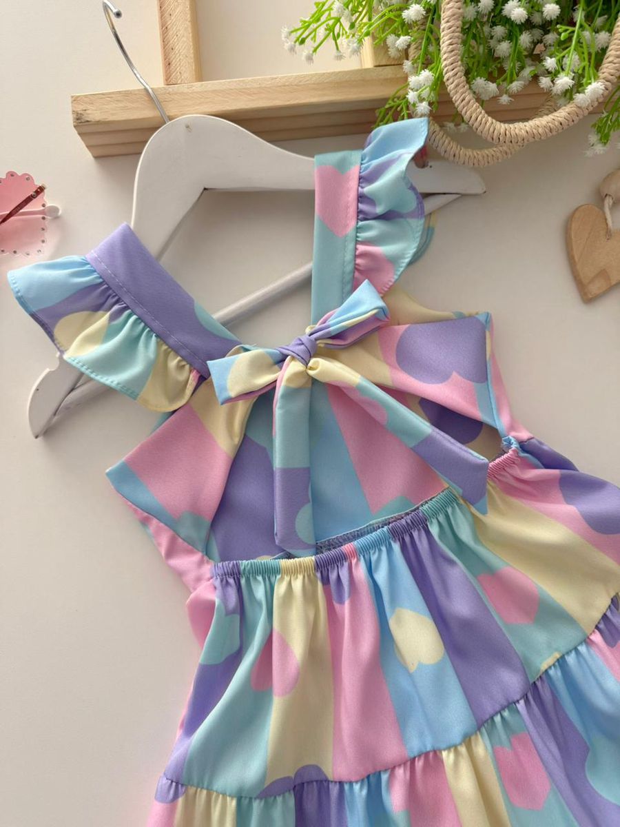 Vestido Marilia Coração Azul