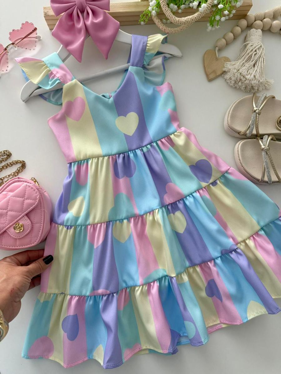 Vestido Marilia Coração Azul