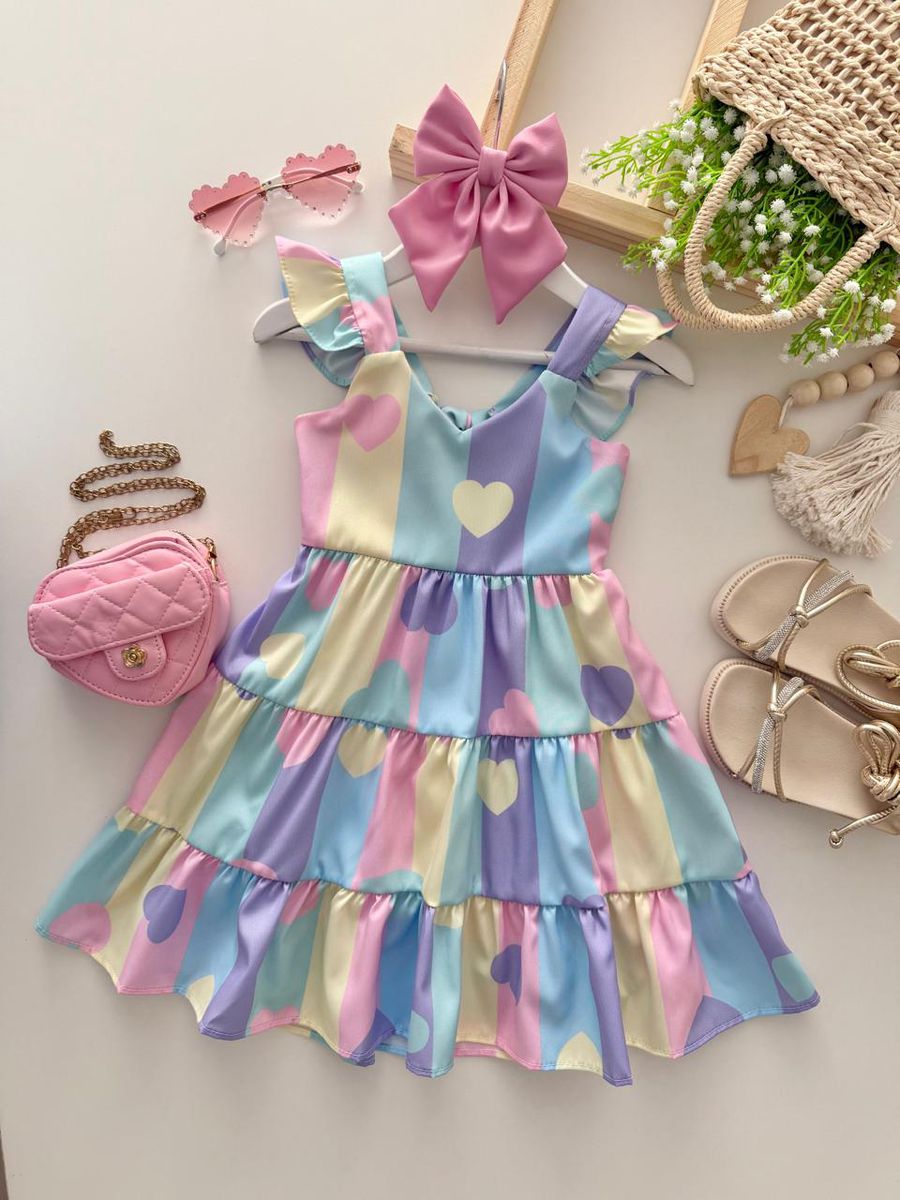 Vestido Marilia Coração - Dondokinha Kids