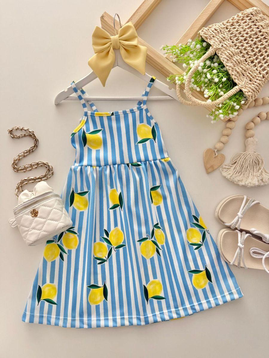 Vestido Nicole Azul - Dondokinha Kids