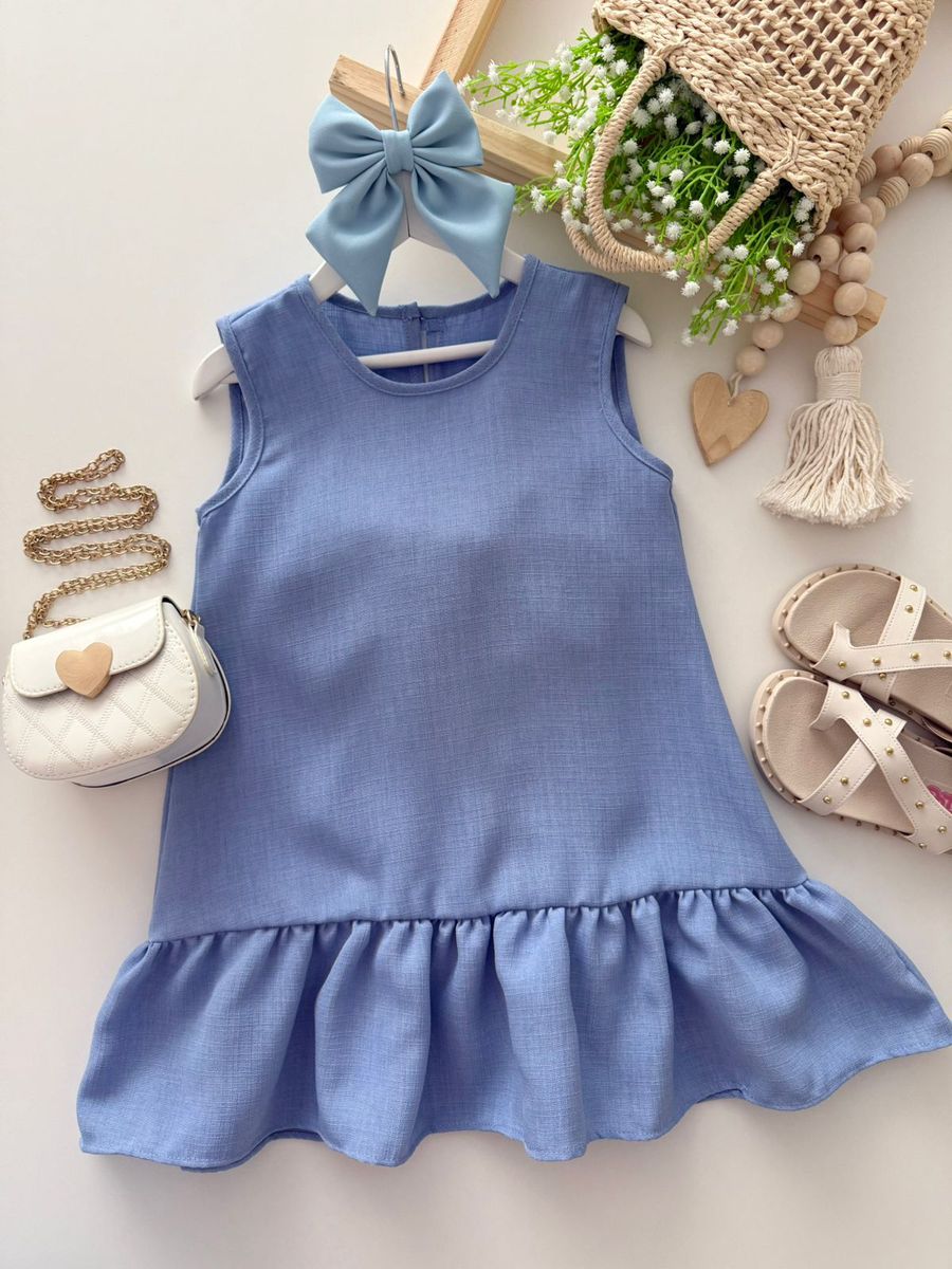 Vestido Aurora Azul - Dondokinha Kids