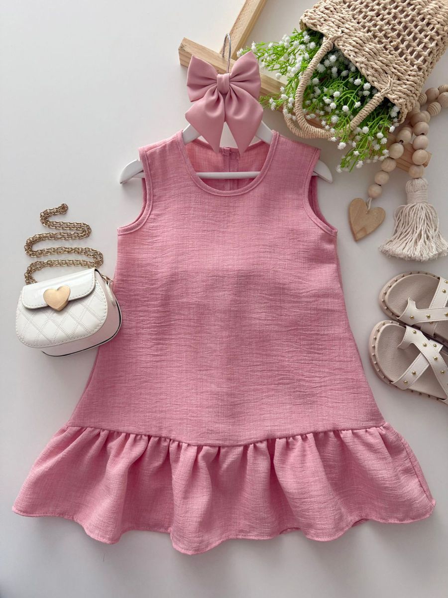 Vestido Aurora Rosa - Dondokinha Kids