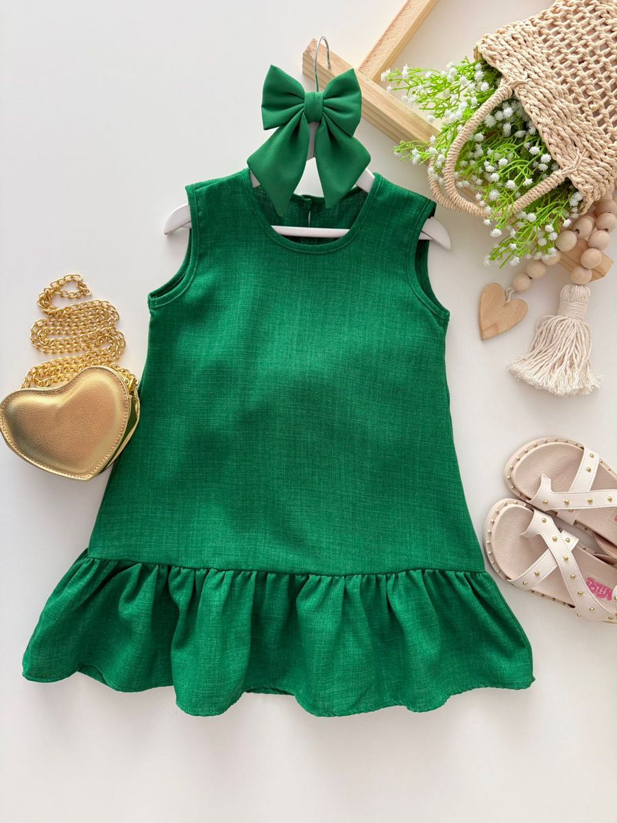 Vestido Aurora Verde - Dondokinha Kids