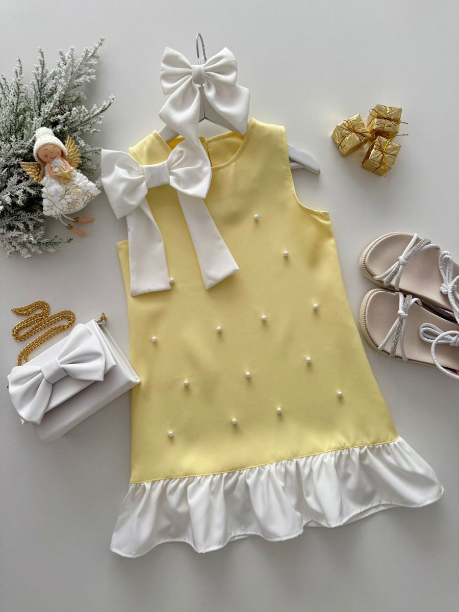 Vestido Alice Amarelo - Dondokinha Kids