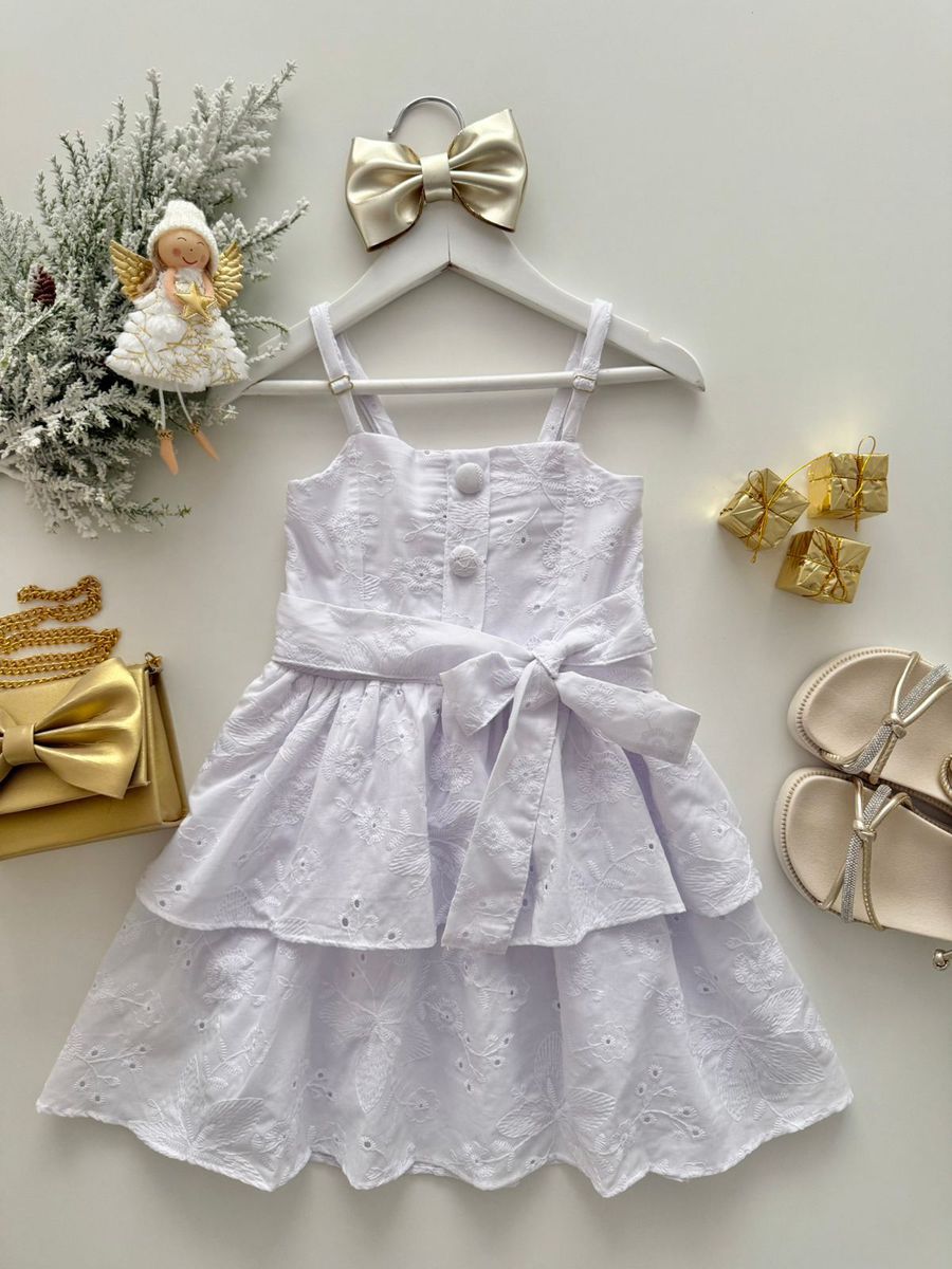 Vestido Vitoria Branco - Dondokinha Kids