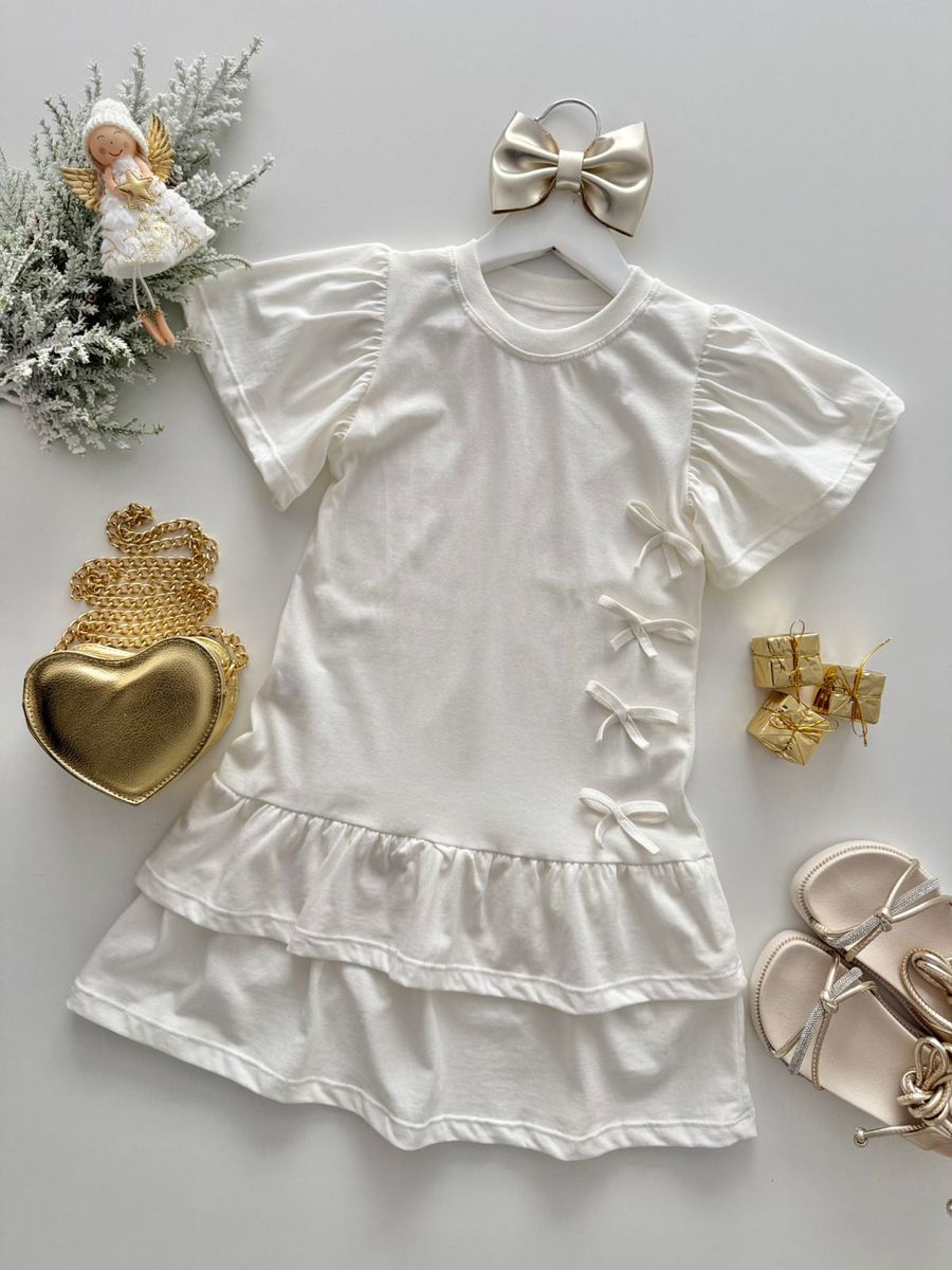 Vestido Thais Branco - Dondokinha Kids