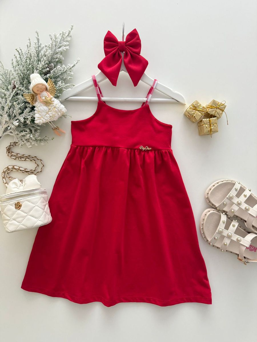 Vestido Laila Vermelho - Dondokinha Kids