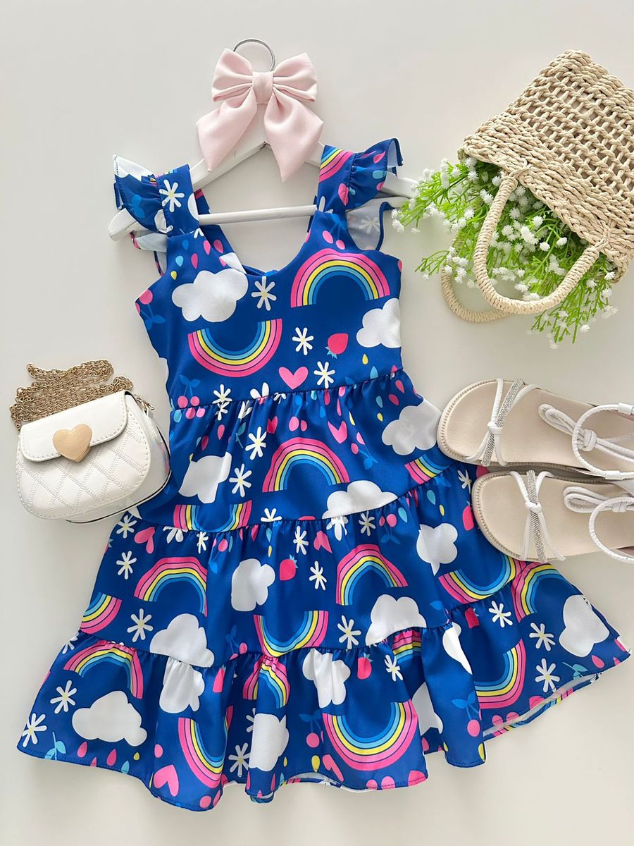 Vestido Marilia Azul - Dondokinha Kids