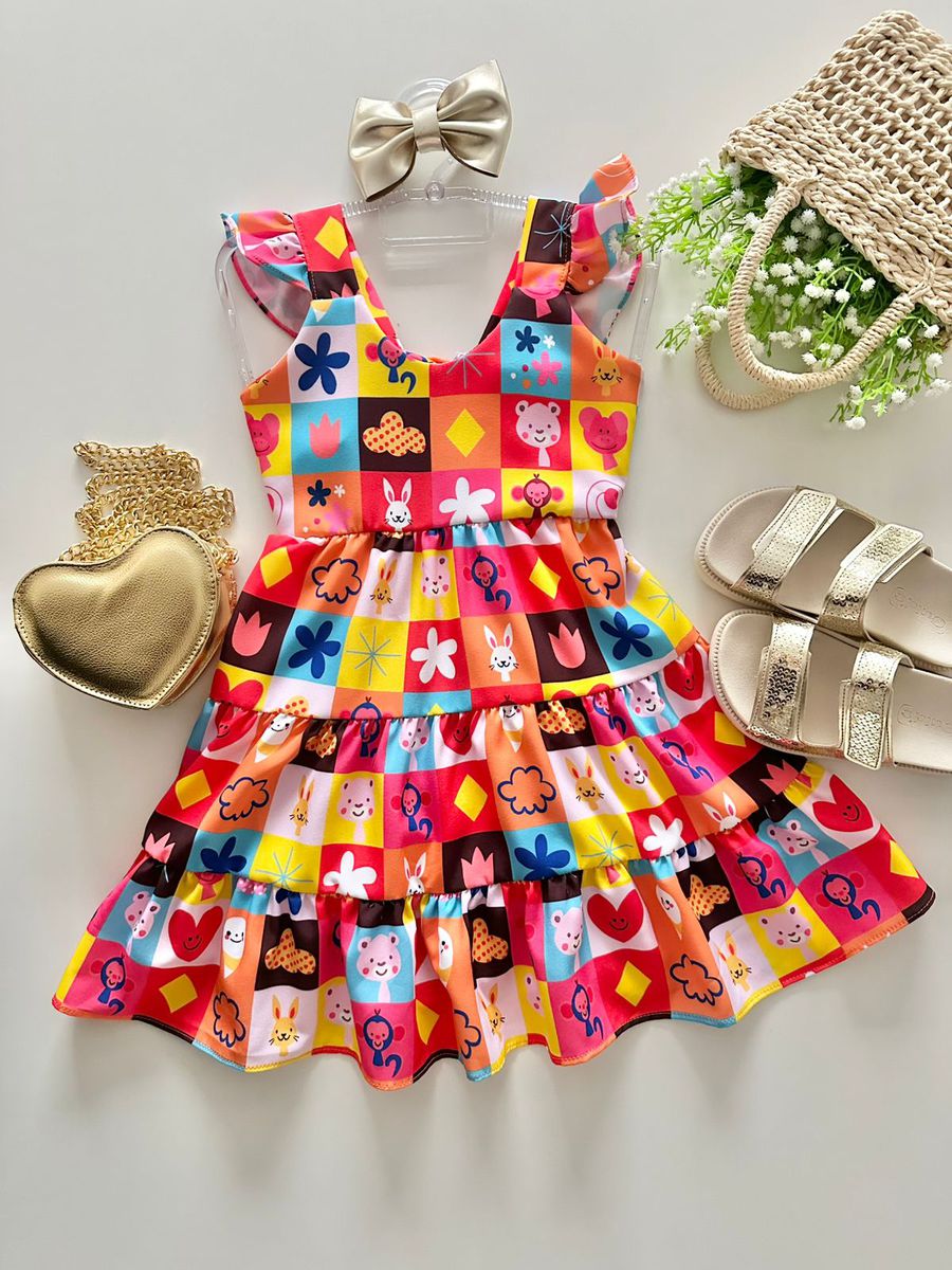 Vestido Marilia Xadrez - Dondokinha Kids
