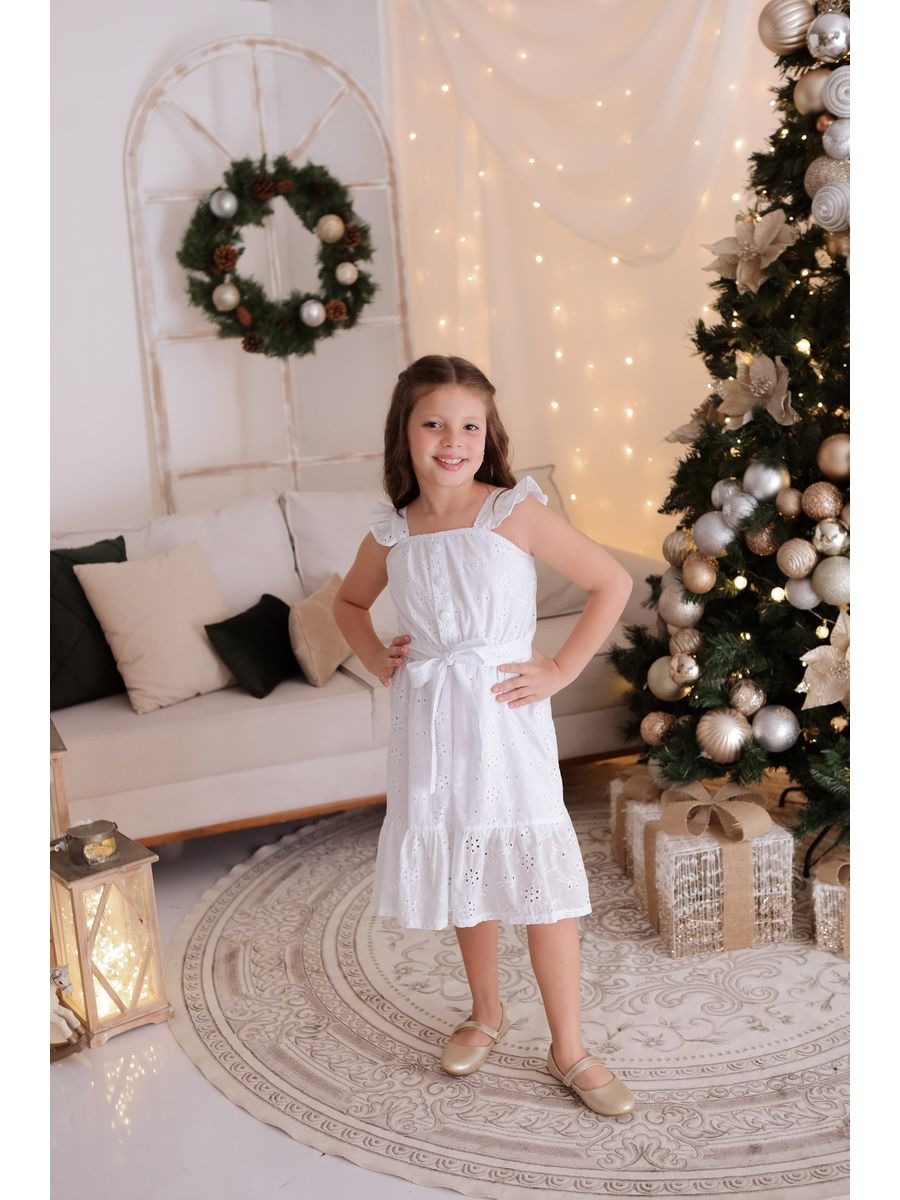 Vestido Clarice Branco - Dondokinha Kids
