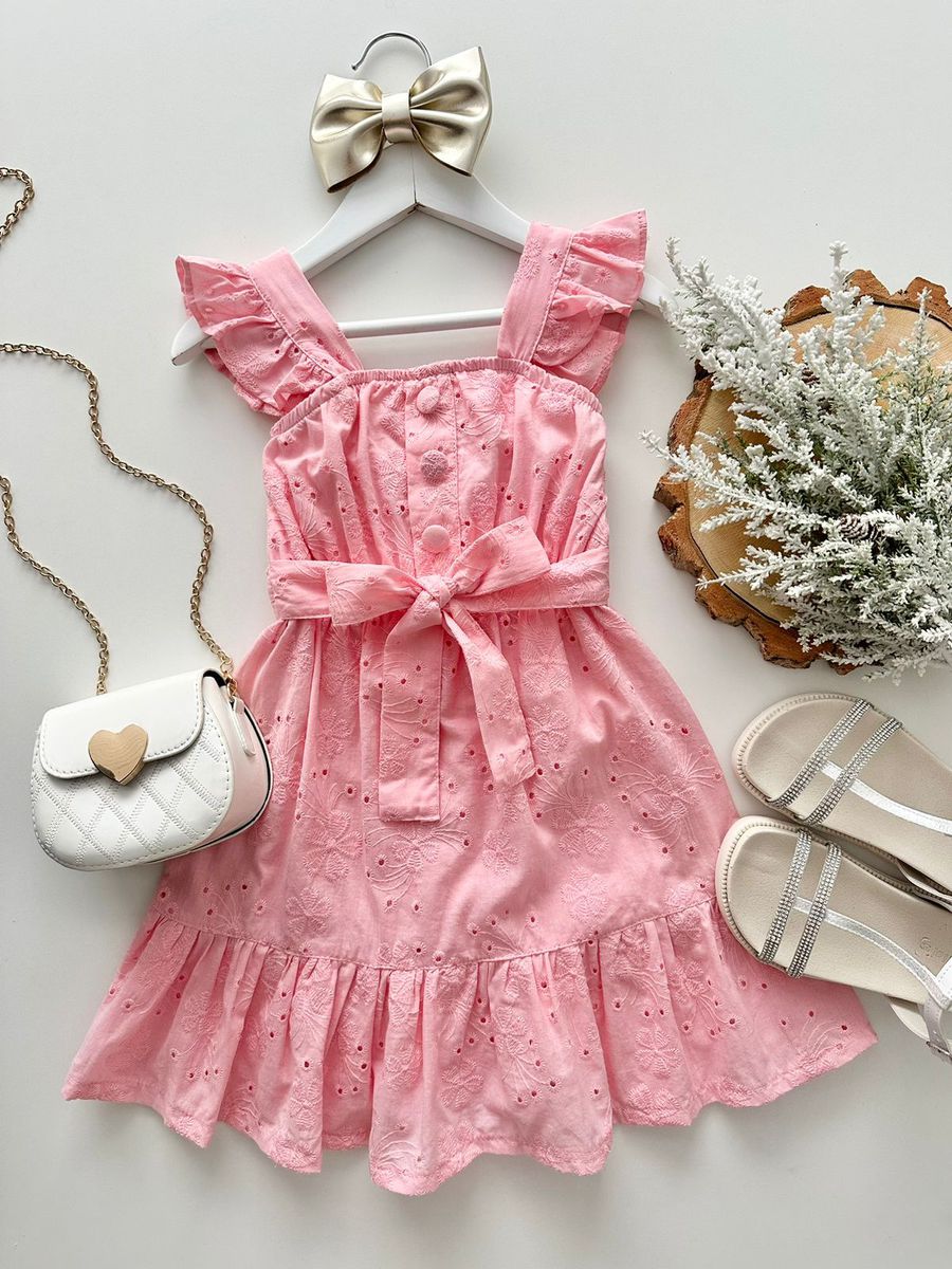 Vestido Clarice Rosa - Dondokinha Kids