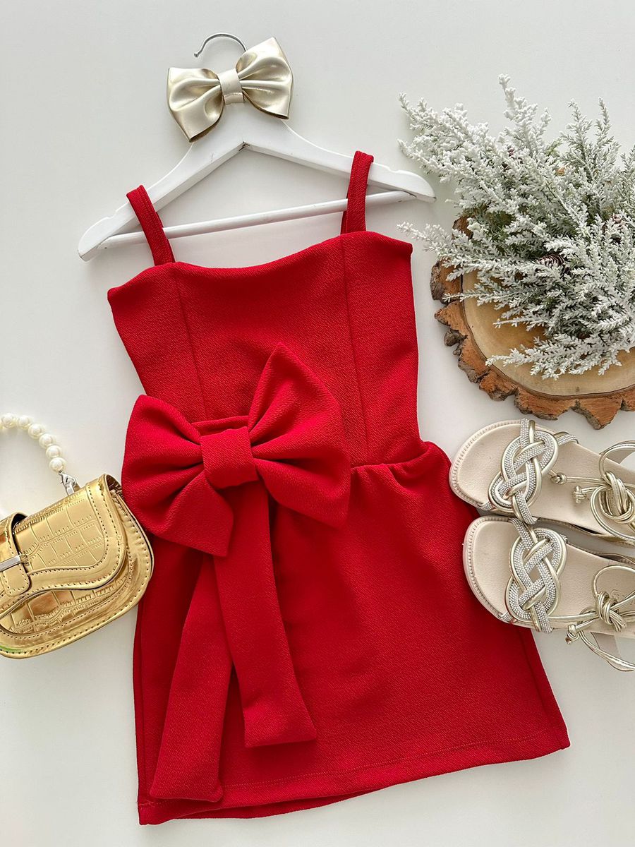 Vestido Cloe Vermelho - Dondokinha Kids