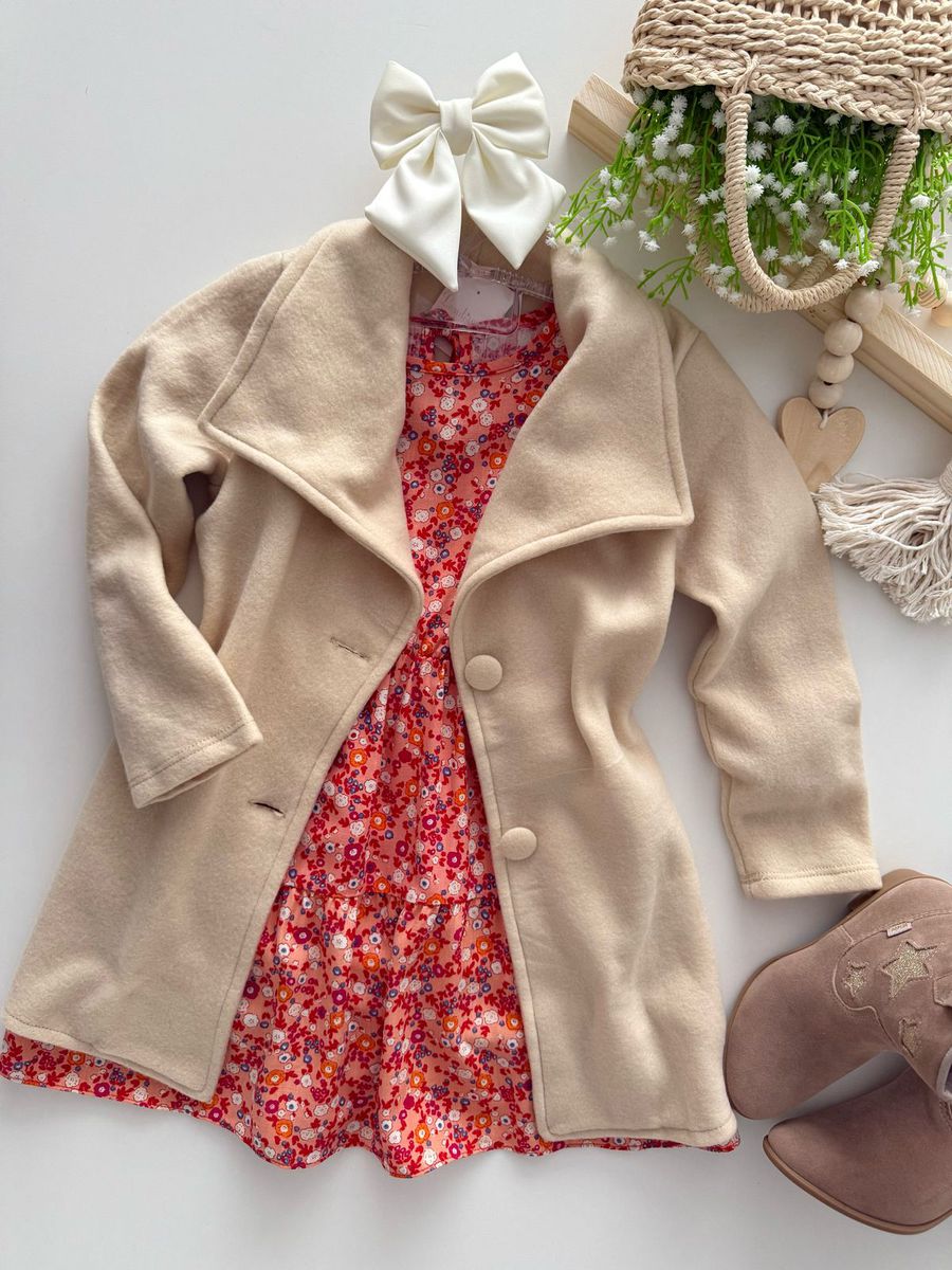 Vestido Flor De Liz Coral 